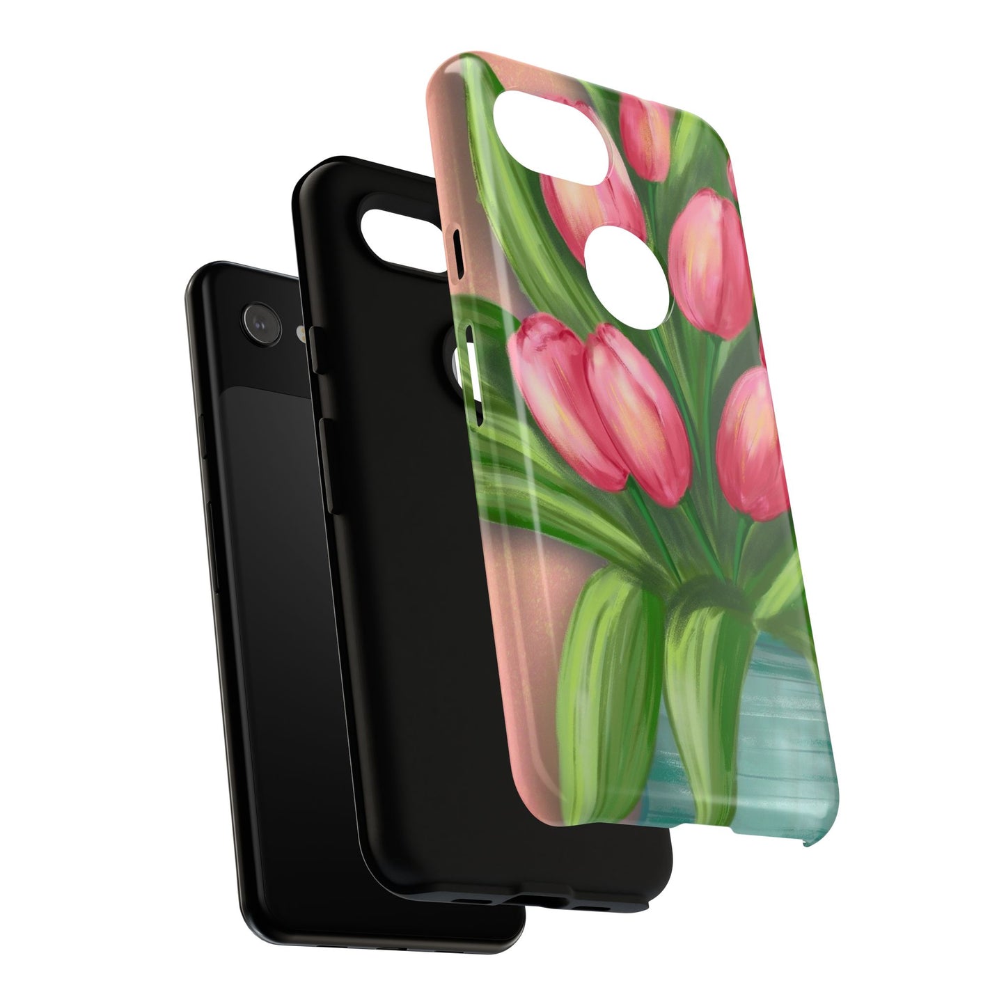 Floral Phone Case with Vibrant Tulips - Tough Cases for Garden Lovers, Spring Gifts, Nature Enthusiasts, Unique Gadget Accessories, [...]