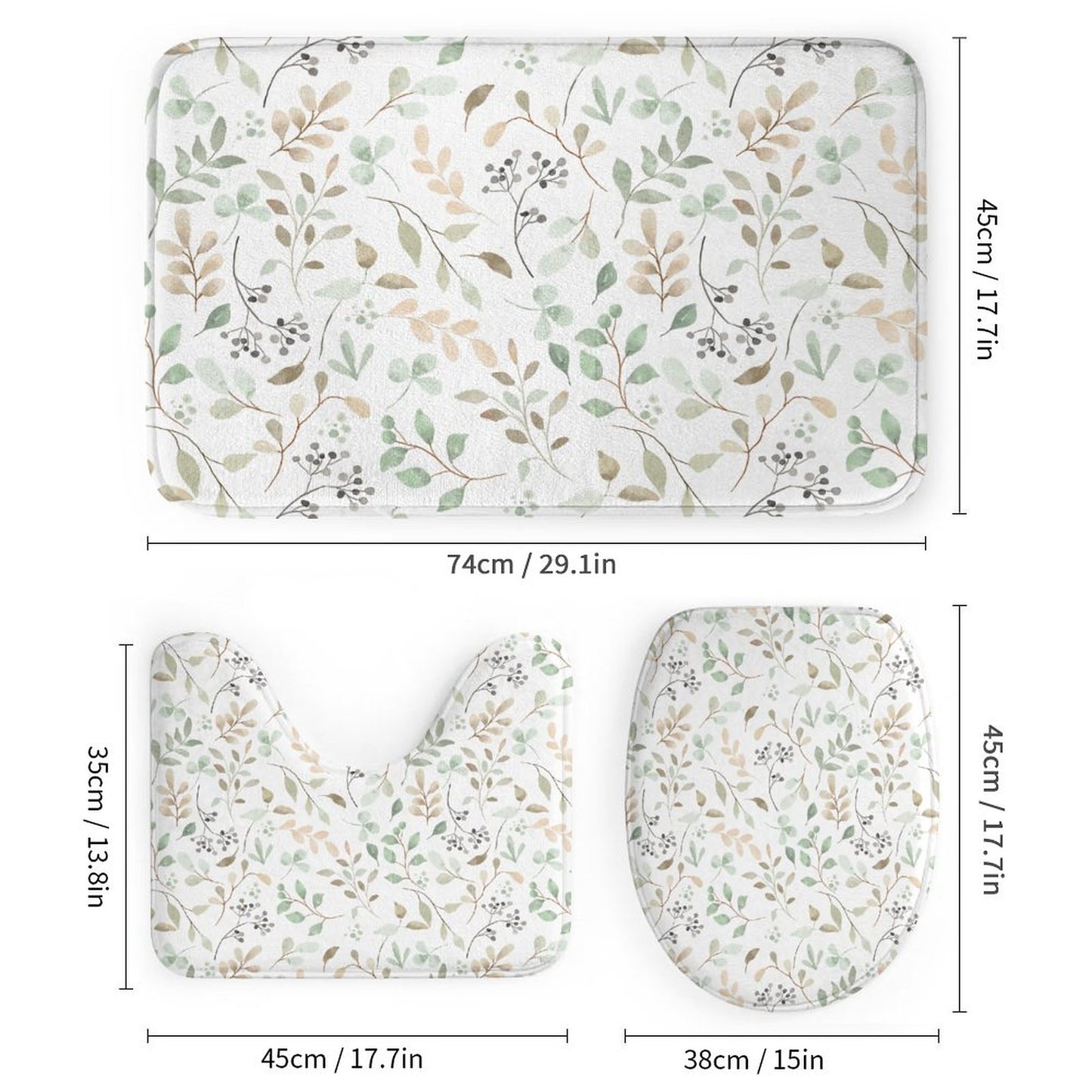 Bathroom 4-Piece Set - Vines