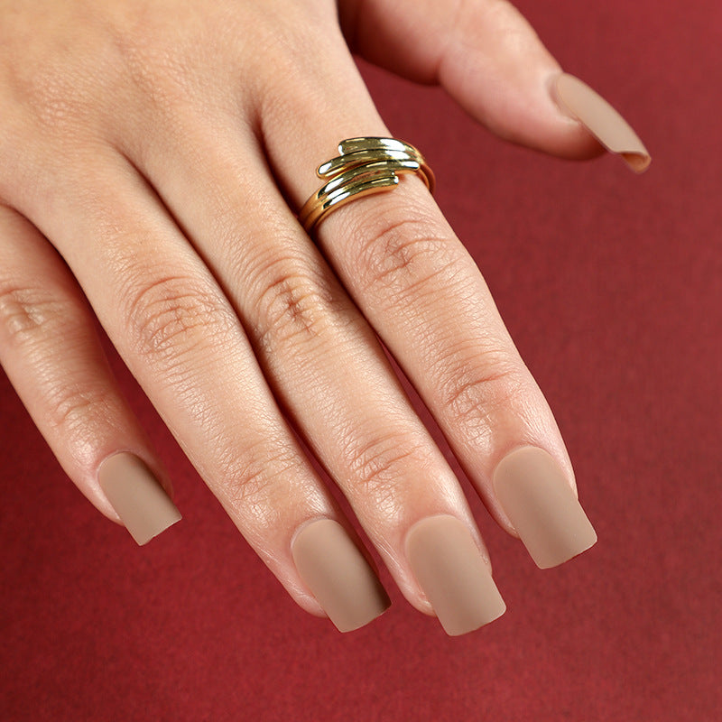 Press on nails wholesale solid color matte rectangular nail Press on nails piece Finished product Press on nails – Image 7