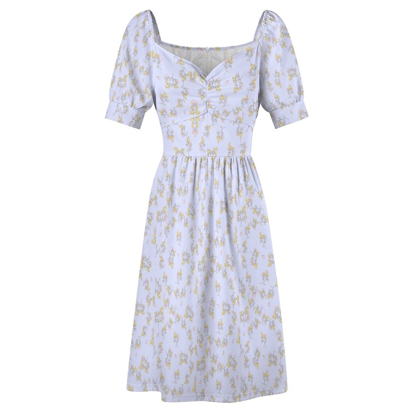 Short Sleeve V Neck Lovely Dress