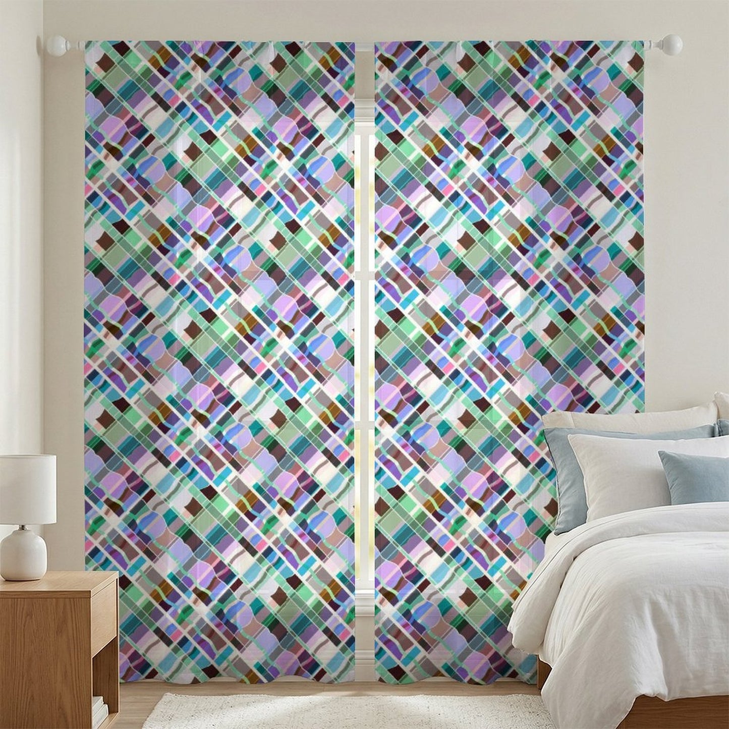 Sheer Curtain Colorful