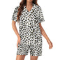 Worn-effect Fabric Women Satin Pajama Set
