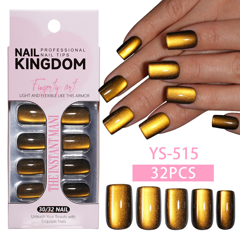 Purple Cat Eye Almond Press On Nails (MOQ=3) – Image 10