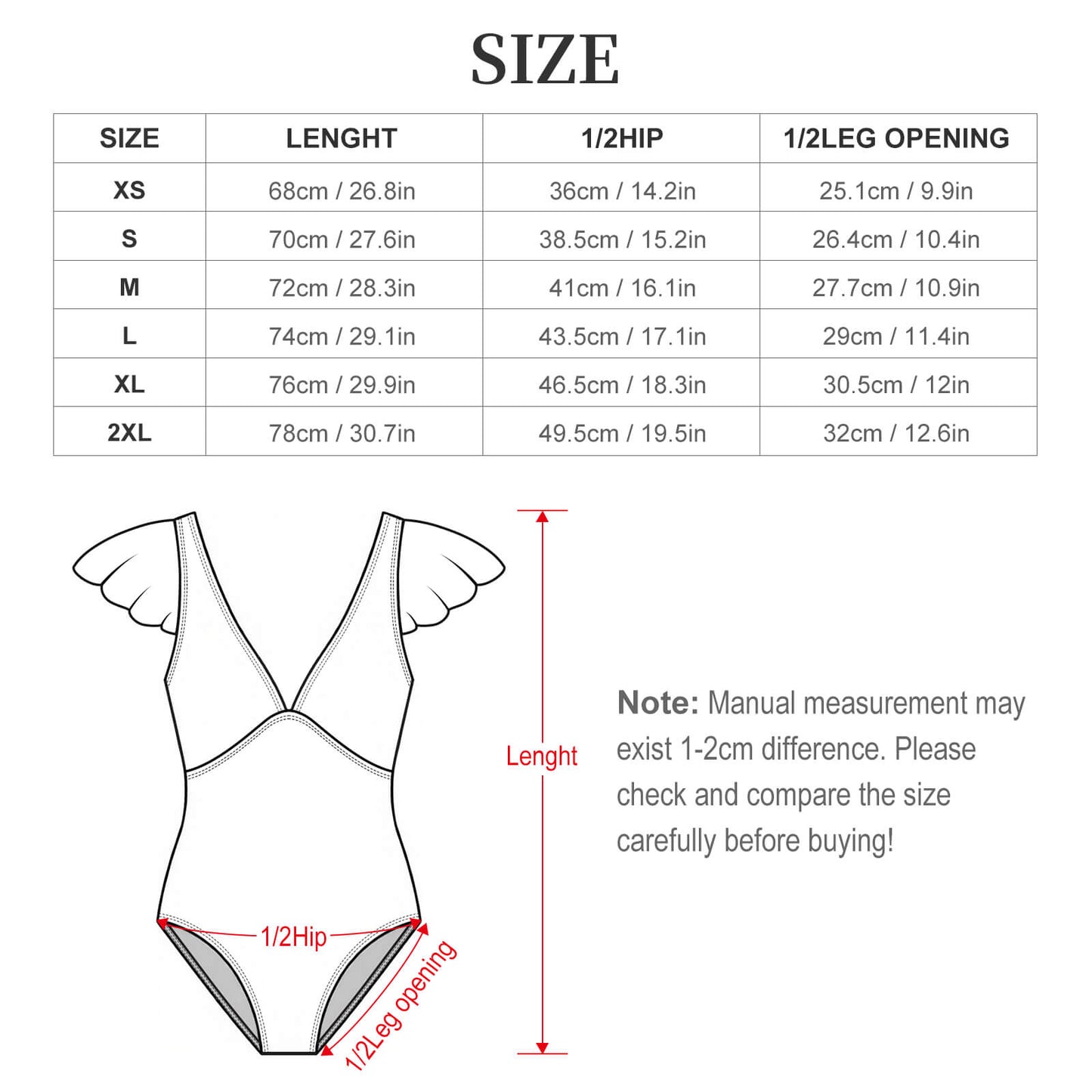 V Neck Flutter Sleeve One Piece Swimsuit Elegant Black