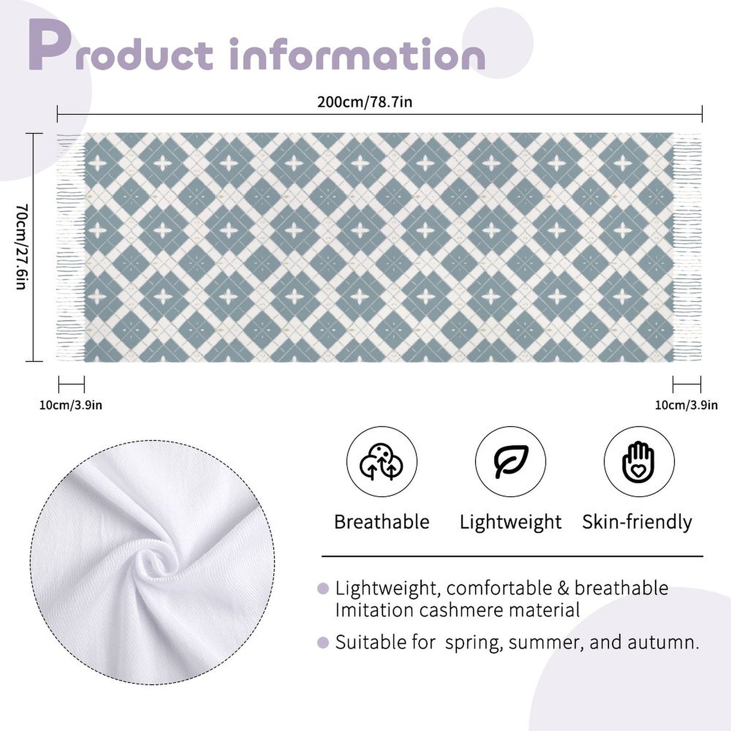 Cashmere-like Tassel Scarf