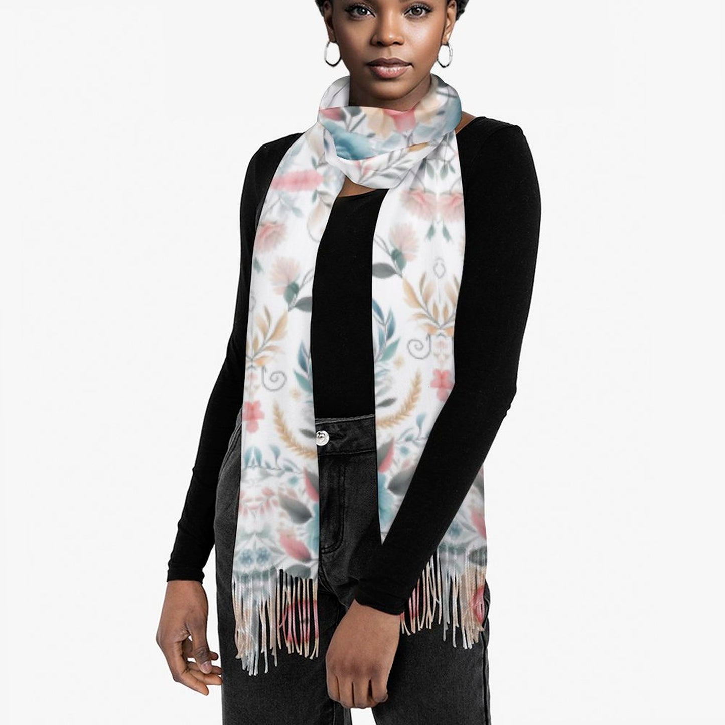 Cashmere-like Tassel Scarf