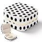 Box Organizer for Jewelry Black Dots