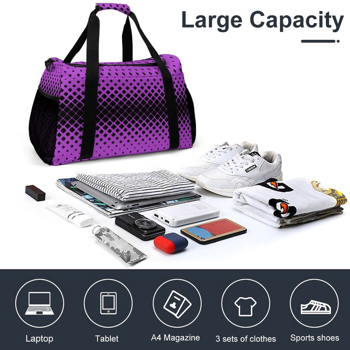Travel Duffel Bag - Purple