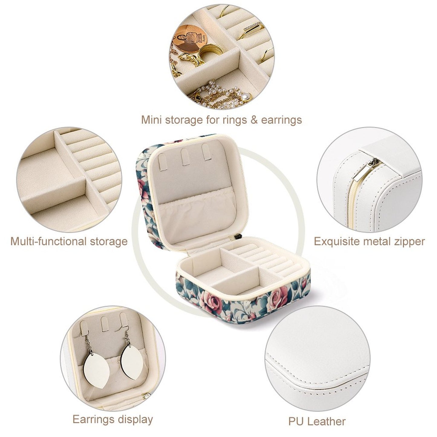 Box Organizer for Jewelry Roses