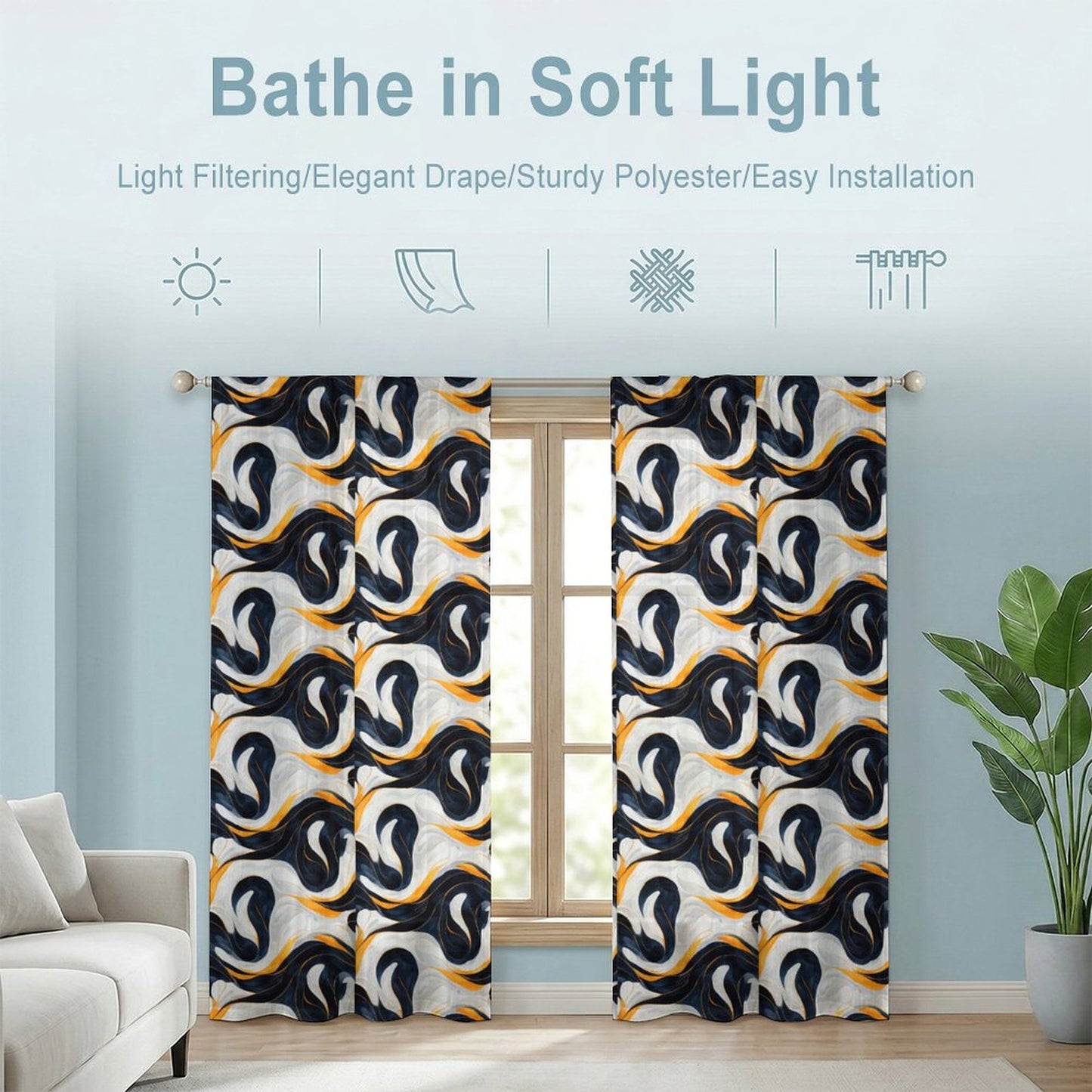 Sheer Curtain Multicolor