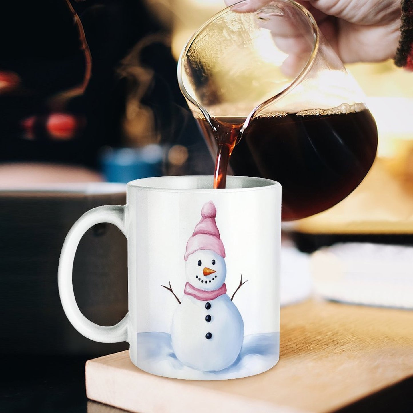 11oz White Mug - Snowman