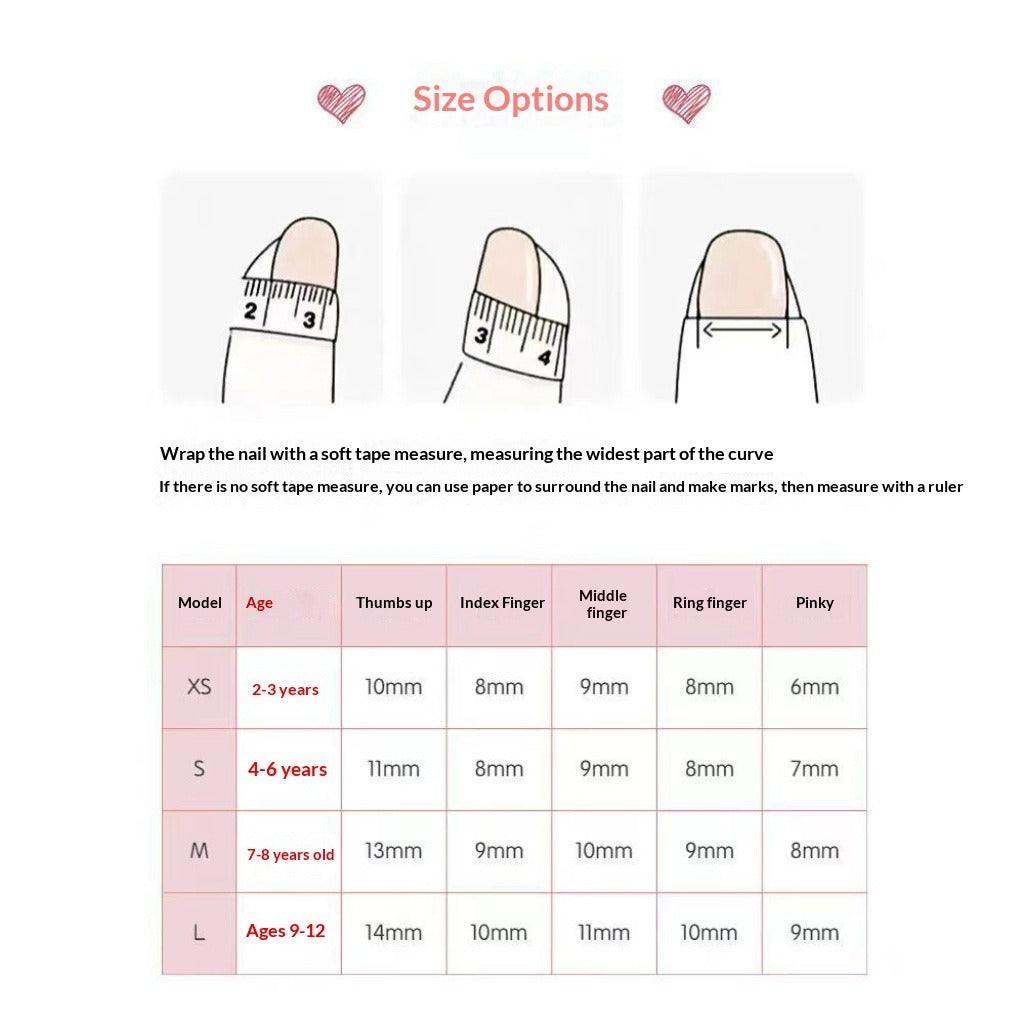 Blue Bow Hello Kitty Kids Press On Nails Set – Image 4