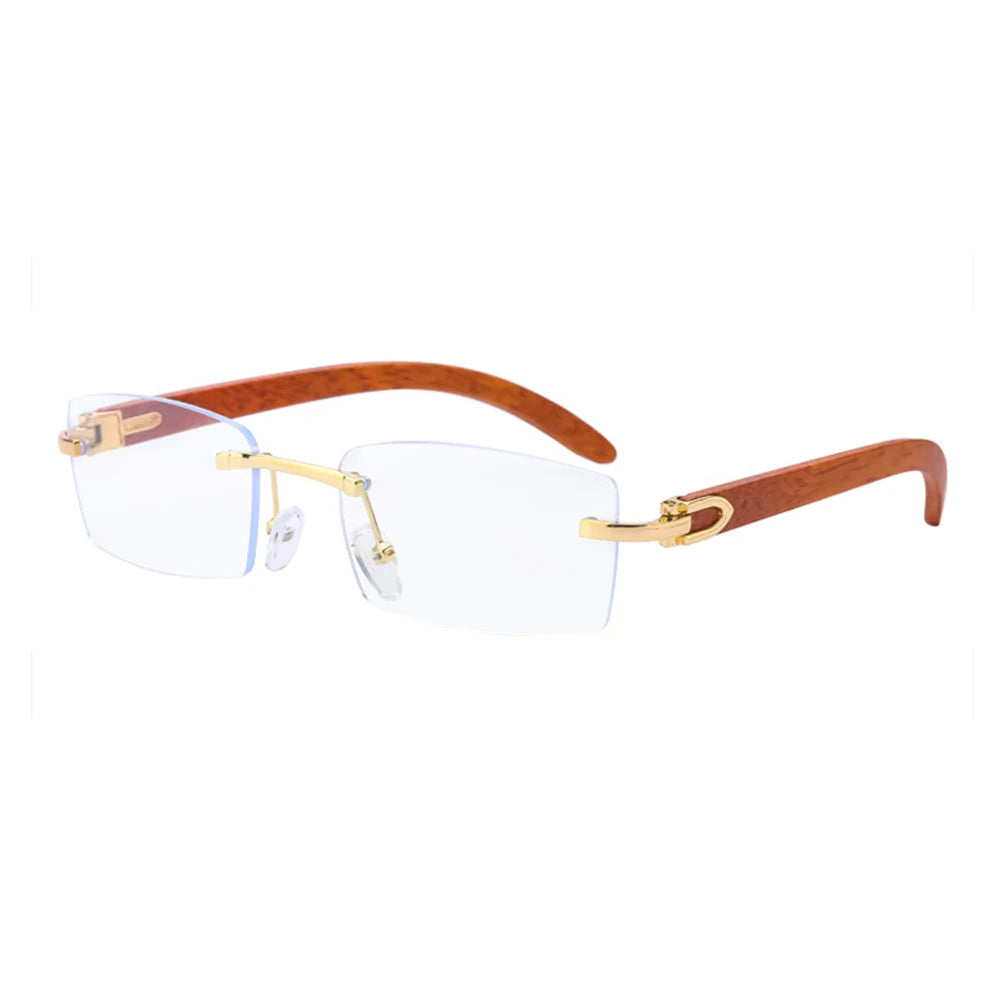 Upscale Custom Ivory Color Buffalo Horn Shape Fashion Small Square Sun Shades Glasses Trendy Rimless Sunglasses Women 2024