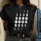 Moon Print T-shirts for Women Harajuku Summer T Shirt New Fashion Black Tops Funny Female T-shirt Casual Tee Woman Clothes