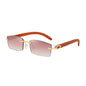 Upscale Custom Ivory Color Buffalo Horn Shape Fashion Small Square Sun Shades Glasses Trendy Rimless Sunglasses Women 2024
