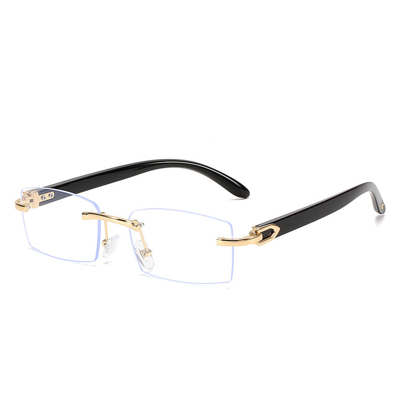 Upscale Custom Ivory Color Buffalo Horn Shape Fashion Small Square Sun Shades Glasses Trendy Rimless Sunglasses Women 2024