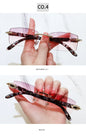 Upscale Custom Ivory Color Buffalo Horn Shape Fashion Small Square Sun Shades Glasses Trendy Rimless Sunglasses Women 2024