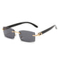 Upscale Custom Ivory Color Buffalo Horn Shape Fashion Small Square Sun Shades Glasses Trendy Rimless Sunglasses Women 2024