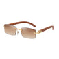 Upscale Custom Ivory Color Buffalo Horn Shape Fashion Small Square Sun Shades Glasses Trendy Rimless Sunglasses Women 2024