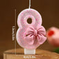 New Number Cake Candle Pink Glitter Birthday Candle 0 1 2 3 4 5 6 7 8 9 3D Number Candle Cake Topper Birthday Party Cake Decor