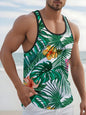 Summer New Casual 3D Printed Men's Sleeveless T-Shirt Hawaiian Style Men's Fashionable Round Neck Vest Outdoor Beach Men's Vest2
