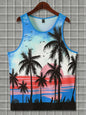 Summer New Casual 3D Printed Men's Sleeveless T-Shirt Hawaiian Style Men's Fashionable Round Neck Vest Outdoor Beach Men's Vest2