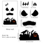 Halloween Decorations Room Door Stickers Window Decor Skeleton Hand Pumpkin DIY Window Stickers Ghost Devil Witch Hat Decor