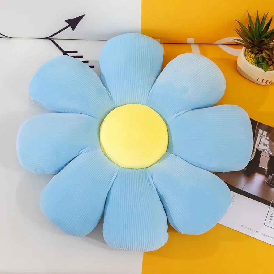 @Daisy Flower Plush Cushion Colorful Petal Throw Pillow Plush Toy Sofa Cushion Home Decoration Office Nap Headrest Pillow Gift