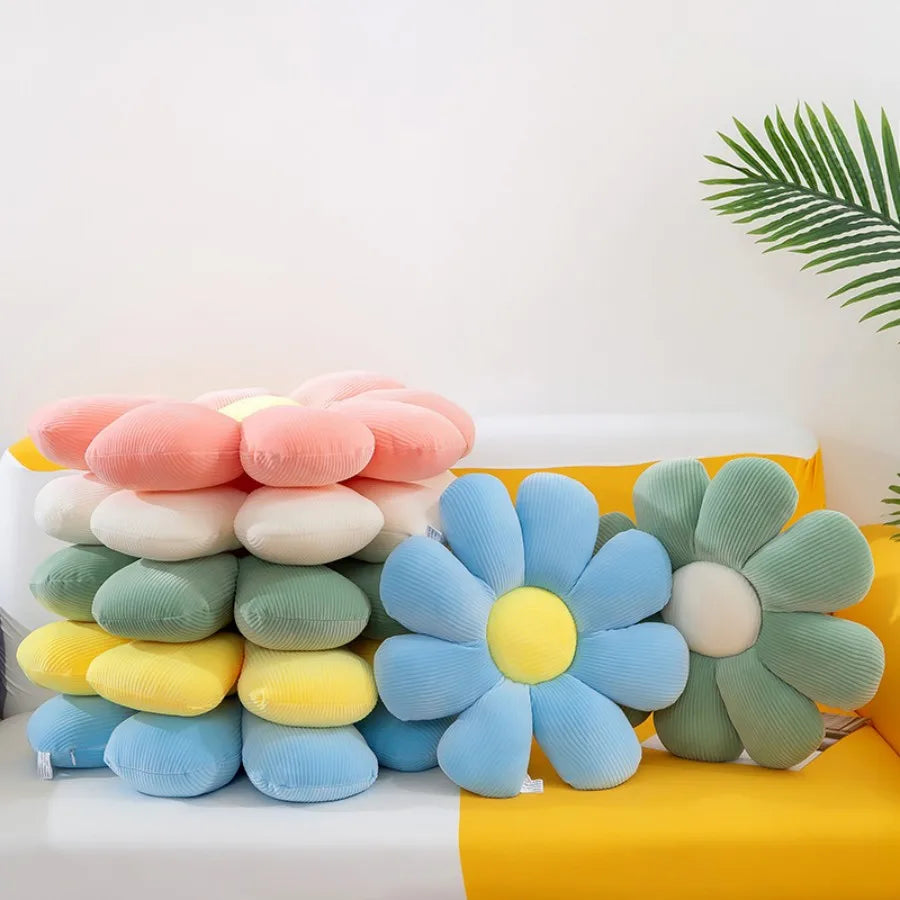 @Daisy Flower Plush Cushion Colorful Petal Throw Pillow Plush Toy Sofa Cushion Home Decoration Office Nap Headrest Pillow Gift