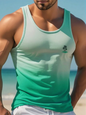 Summer New Casual 3D Printed Men's Sleeveless T-Shirt Hawaiian Style Men's Fashionable Round Neck Vest Outdoor Beach Men's Vest2