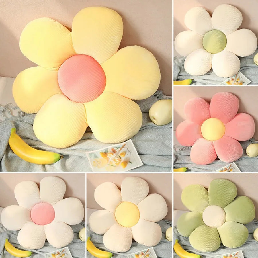 @Daisy Flower Plush Cushion Colorful Petal Throw Pillow Plush Toy Sofa Cushion Home Decoration Office Nap Headrest Pillow Gift