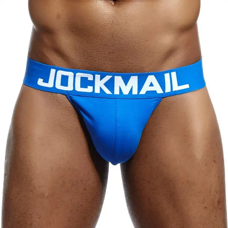 JOCKMAIL Brand mens bikini Gay underwear Sexy mens string bikini briefs cuecas calzoncillos hombre slip Cotton mens panties