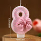 New Number Cake Candle Pink Glitter Birthday Candle 1 2 3 4 5 6 7 8 9 3D Number Candle Cake Topper Birthday Party Cake Decor