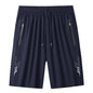 Summer Men's Shorts Cool Sportswear Running Sport Shorts Casual Bottoms Gym Fitness Training Jogging Short Pants Men Black Gray
