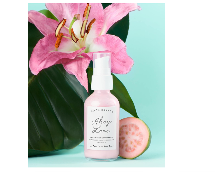 Earth Harbor | AHOY LOVE Nourishing Cream Cleanser - Cleans Without Stripping & Hydrates | Hibiscus + Seaweed Extract + Aloe Juice | 100% Vegan