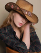 Western Cowboy Straw Hat Women Breathable Sun Protection Wide Brim With Flower Embroidery Bead Decor Adjustable Rope