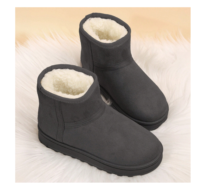 Kids Snow Boots Short Children Slippers Round Closed