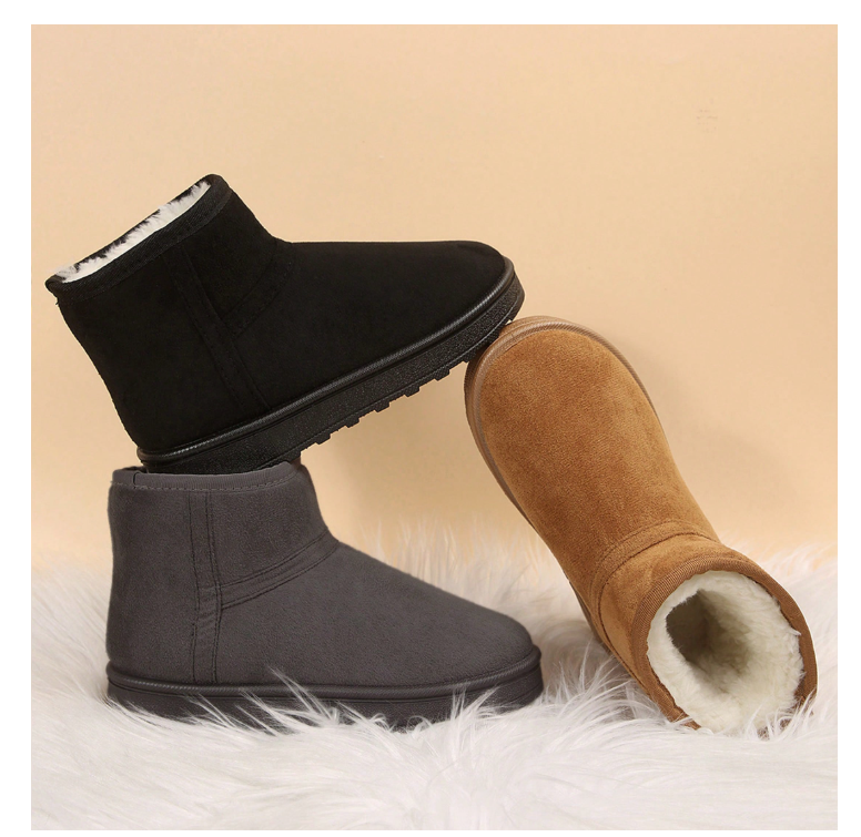 Kids Snow Boots Short Children Slippers Round Closed