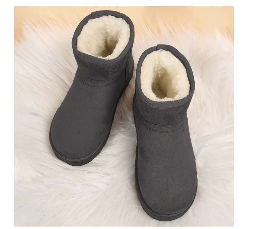 Kids Snow Boots Short Children Slippers Round Closed