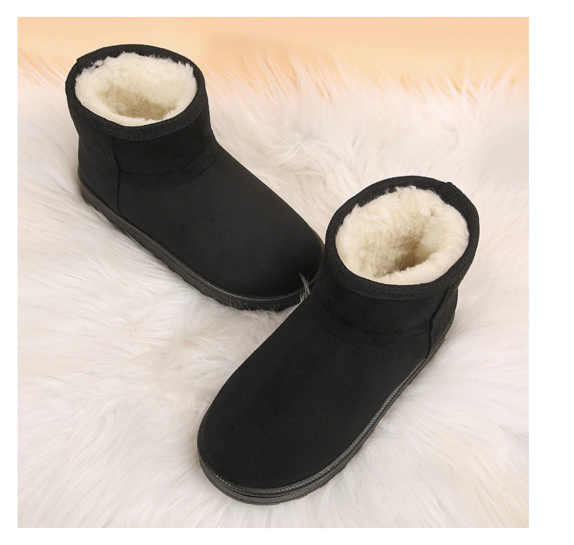 Kids Snow Boots Short Children Slippers Round Closed
