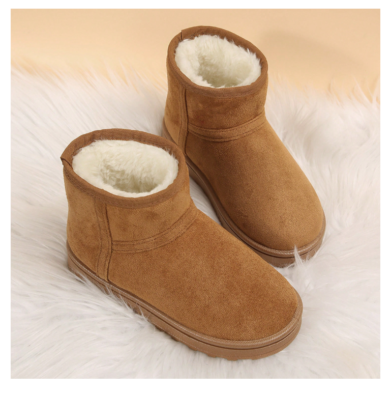 Kids Snow Boots Short Children Slippers Round Closed