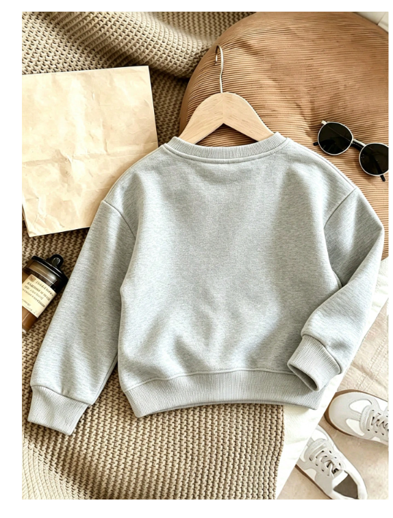 Girls Chili Pepper Small But Spicy Graphic Sweatshirt, Kids Crewneck Long Sleeve Pullover, Cute Casual Fall Winter School Top