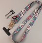 Adjustable Crossbody Phone Lanyard Neck Strap Tribal Retro Bohemian Pattern Fabric Hanging Chain With Metal Hook For Smartphone.
