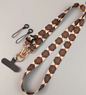 Adjustable Crossbody Phone Lanyard Neck Strap Tribal Retro Bohemian Pattern Fabric Hanging Chain With Metal Hook For Smartphone.
