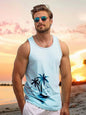 Summer New Casual 3D Printed Men's Sleeveless T-Shirt Hawaiian Style Men's Fashionable Round Neck Vest Outdoor Beach Men's Vest2