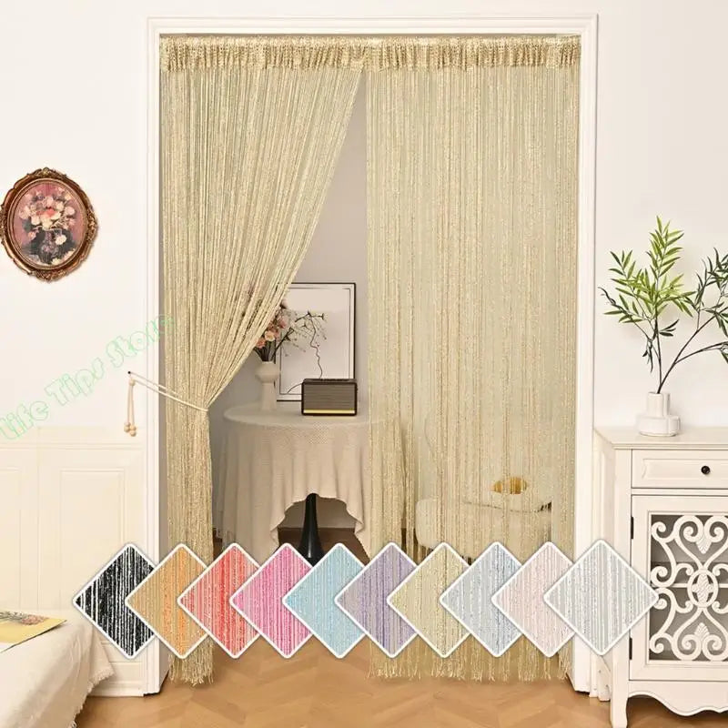 G5AB Simple Silver Window Curtain Permanent Polyester Net Insect Blocking Contemporary Fashion