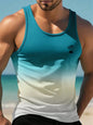 Summer New Casual 3D Printed Men's Sleeveless T-Shirt Hawaiian Style Men's Fashionable Round Neck Vest Outdoor Beach Men's Vest2