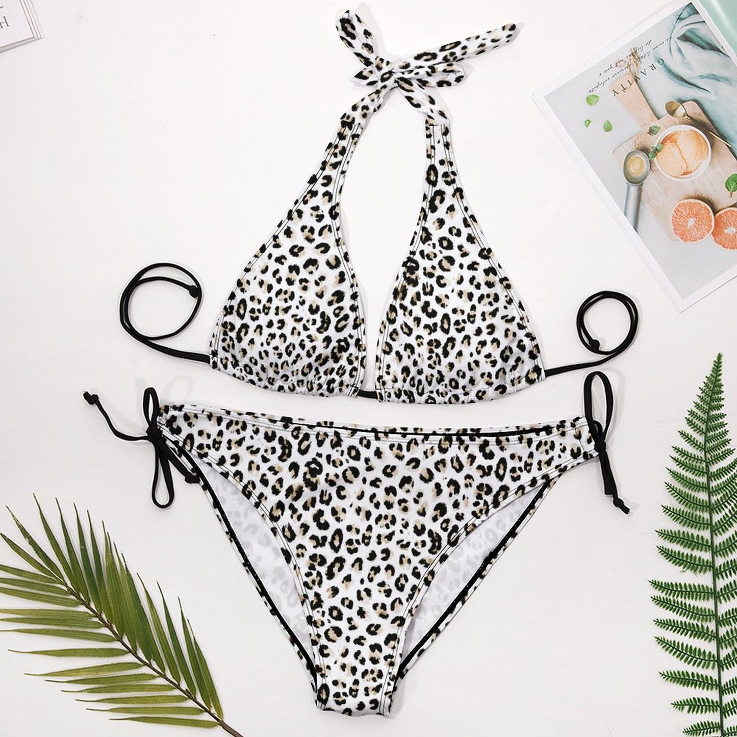 Plus Size Women‘s Halter Bikini Set