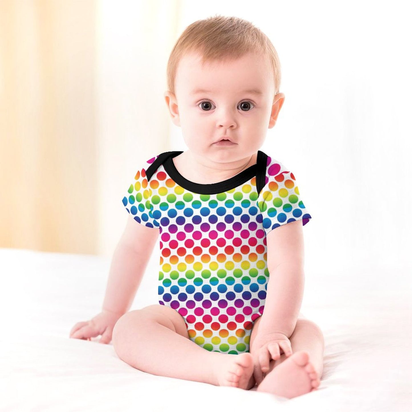 Faux Cotton Short Sleeve Baby Romper