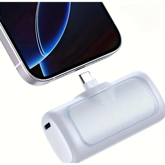22.5W Fast Charging, 5000mAh Mini Portable Charger, USB-C Power Bank, Full Compatibility, USB Type-C, Dual-mode Power Supply, Rechargeable Lithium Polymer Battery, Suitable for iPhone 16/ 15 Series And Android Devices, Emergency Charging